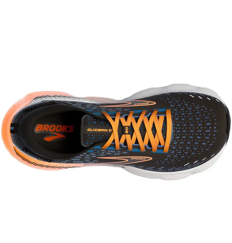 Brooks Men's Glycerin GTS 20 - Black/Classic Blue/Orange-4